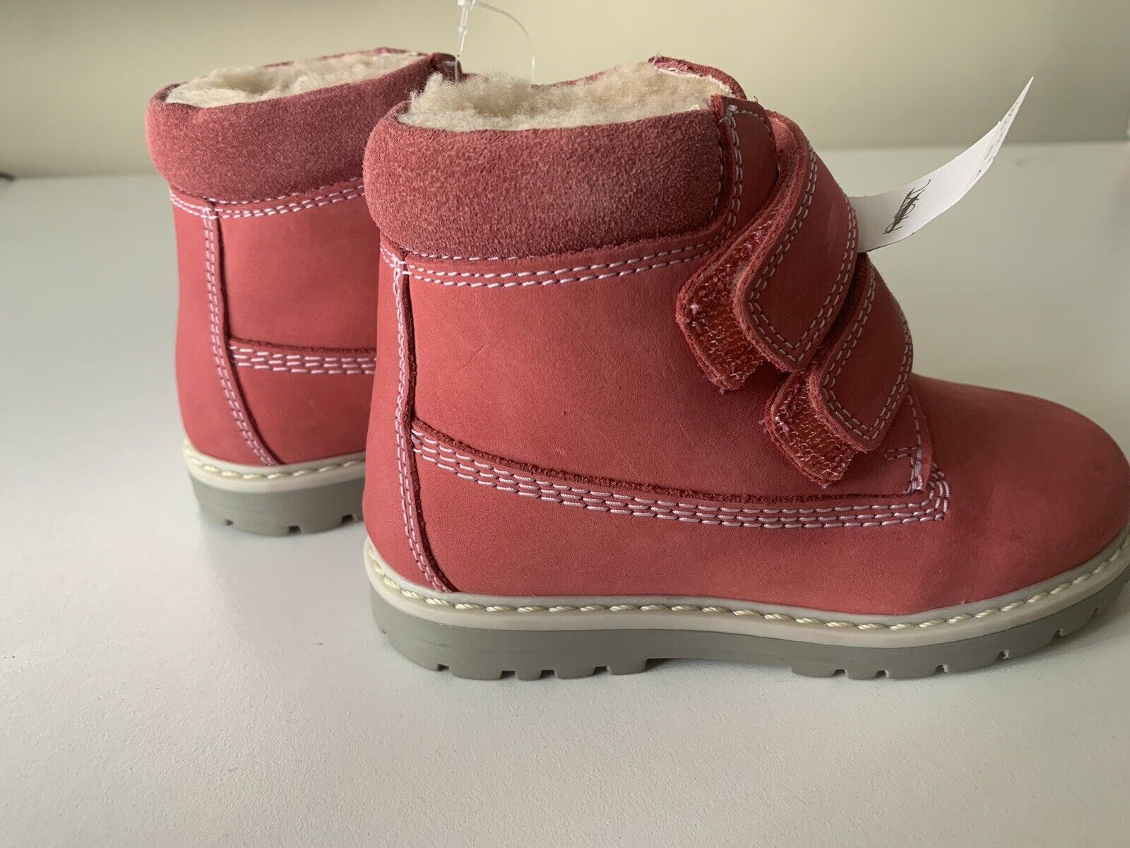 Girls Pink Fleece Lined Faux Fur Warm Winter Ankle Boots Shoes 8 or 11 RRP £30
