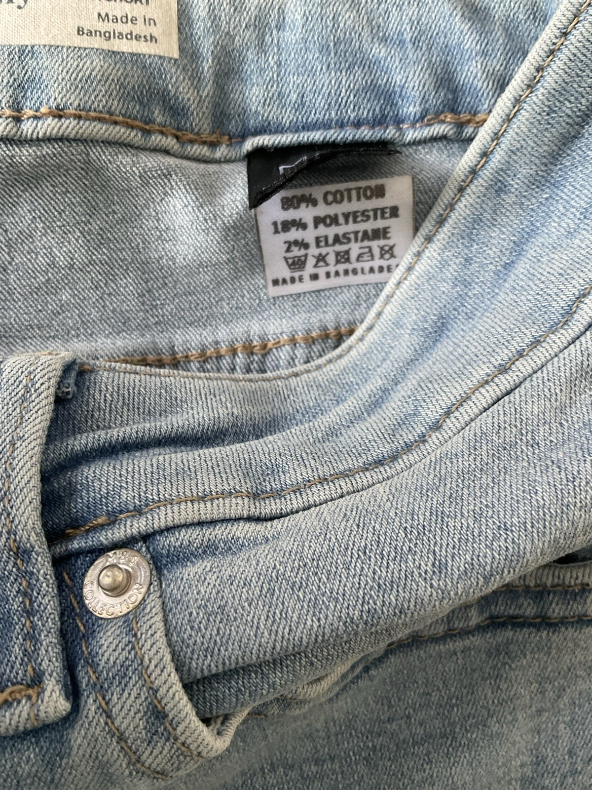 EX M*S The Lily Slim Light Blue Denim Jeans Size 14 X Short3