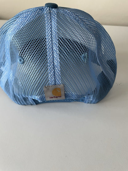 Carhartt Blue Force Canvas Mesh Back Graphic Logo Workwear Cap2