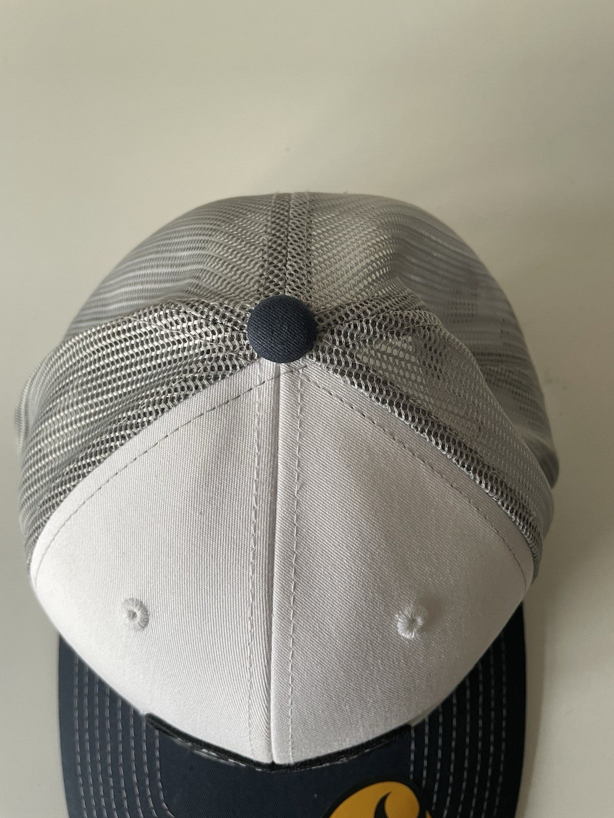 Carhartt Navy/White/Grey Force Cap Canvas Mesh Back Graphic Logo Workwear Cap1