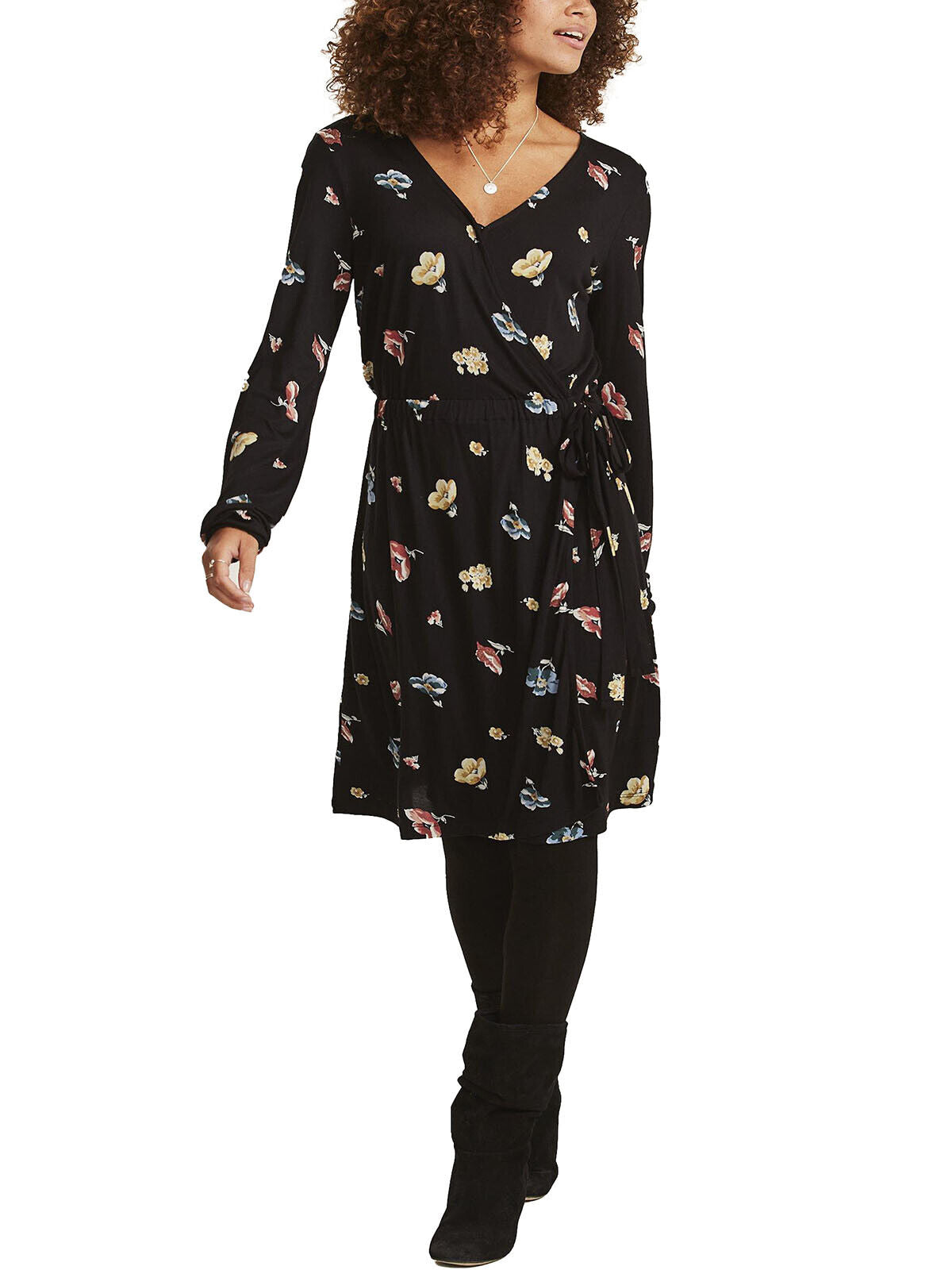 EX Fat Face Black Teri Floral Dress in Sizes 8 or 12 RRP £46