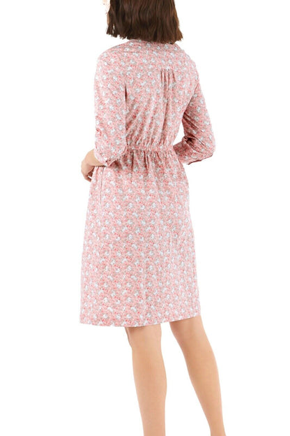EX Cath Kidston Pink Jumping Bunnies Drawcord Shirt Dress Sizes 10 or 12 RRP £75
