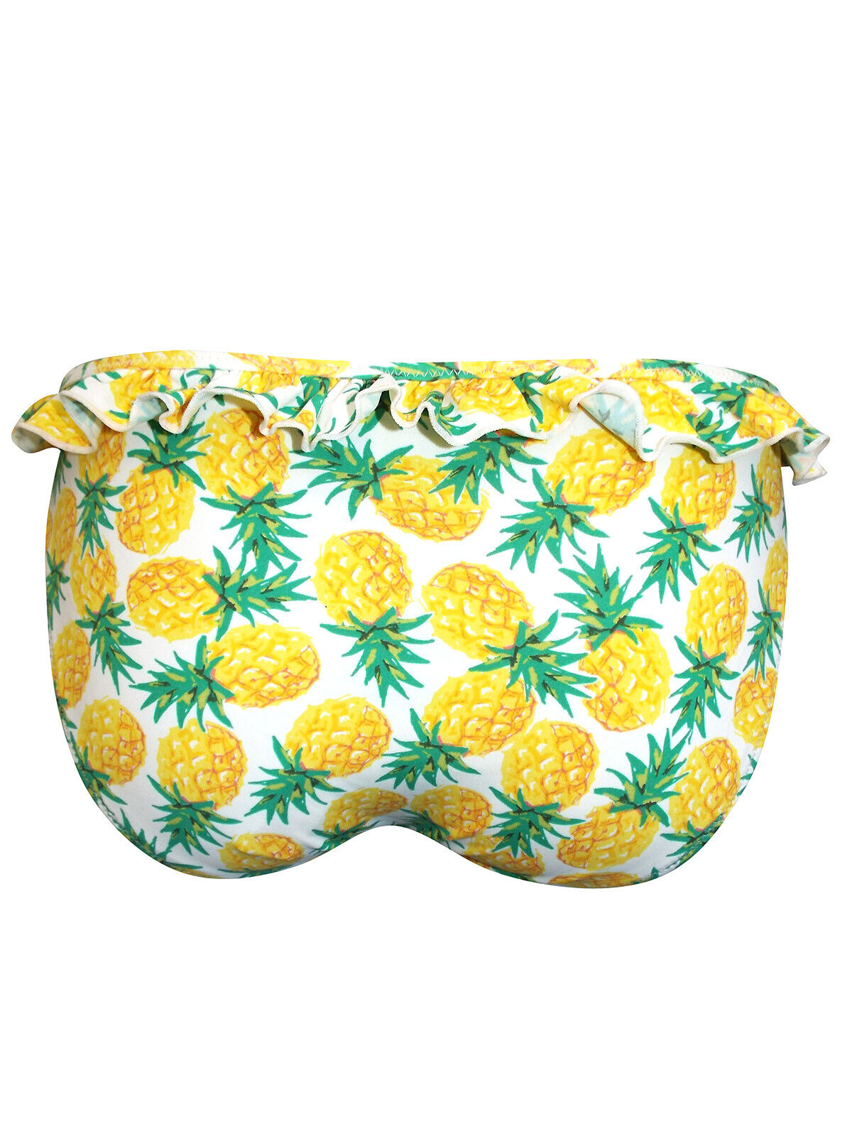 ACCESSORIZE Yellow Tropical Pineapple Print Frill Bikini Bottoms Sizes 14-18