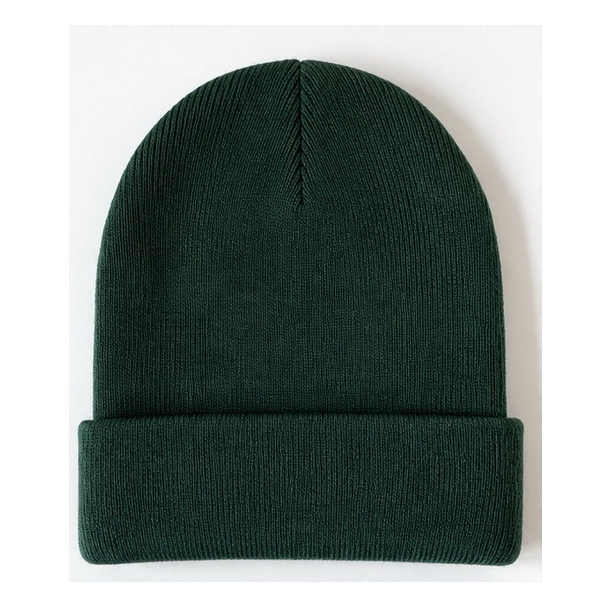 Carhartt Dark Green Beanie Hat Brown Acrylic Rib Knit Workwear Watch Cap Unisex1