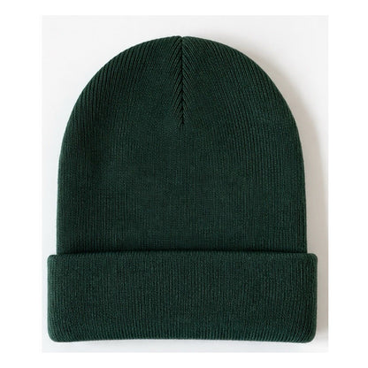 Carhartt Dark Green Beanie Hat Brown Acrylic Rib Knit Workwear Watch Cap Unisex1