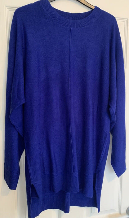 Curve Cobalt Front Seam Detail Knitted Jumper in Sizes 14-36