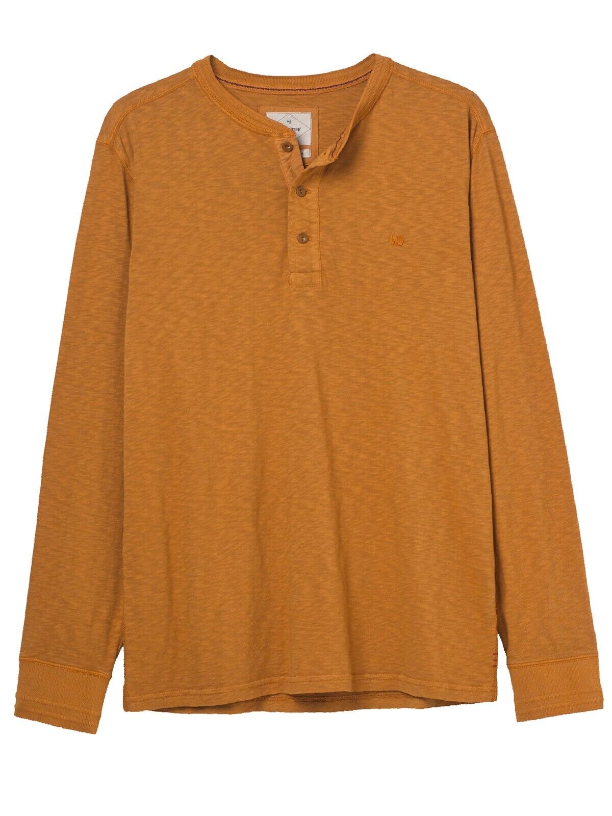 WHITE STUFF Mens Burnt Orange Pure Cotton Penland Henley Top Size Small RRP £35