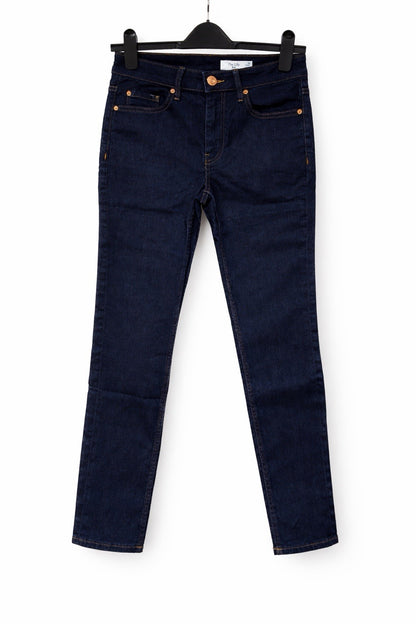 EX M*S The Lily Slim Dark Navy Denim Jeans Size 10 X Short0