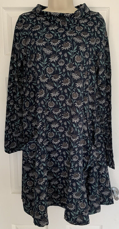 EX Seasalt Black Astrantia Bloom Raven Sea Oak Dress Sizes 6T, 8R, 10T RRP £55