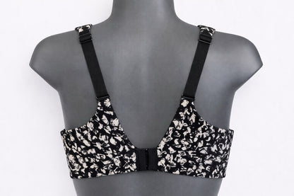 EX M*S Black/White Flexifit Underwired Minimiser Bra in Size 34C1