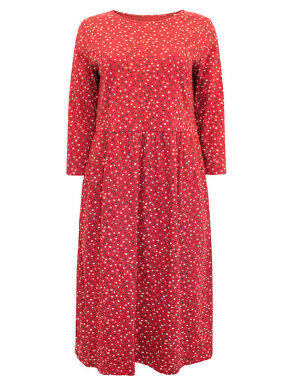 EX Seasalt Red Dotty Guelder Rose Dress Sizes 8 10 12 14 16 18 22 26/28 RRP £70