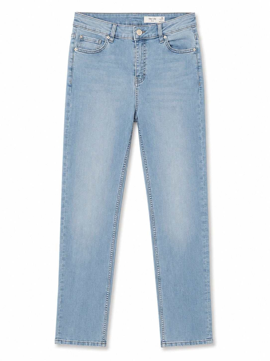 EX M*S The Lily Slim Light Blue Denim Jeans Size 14 X Short0