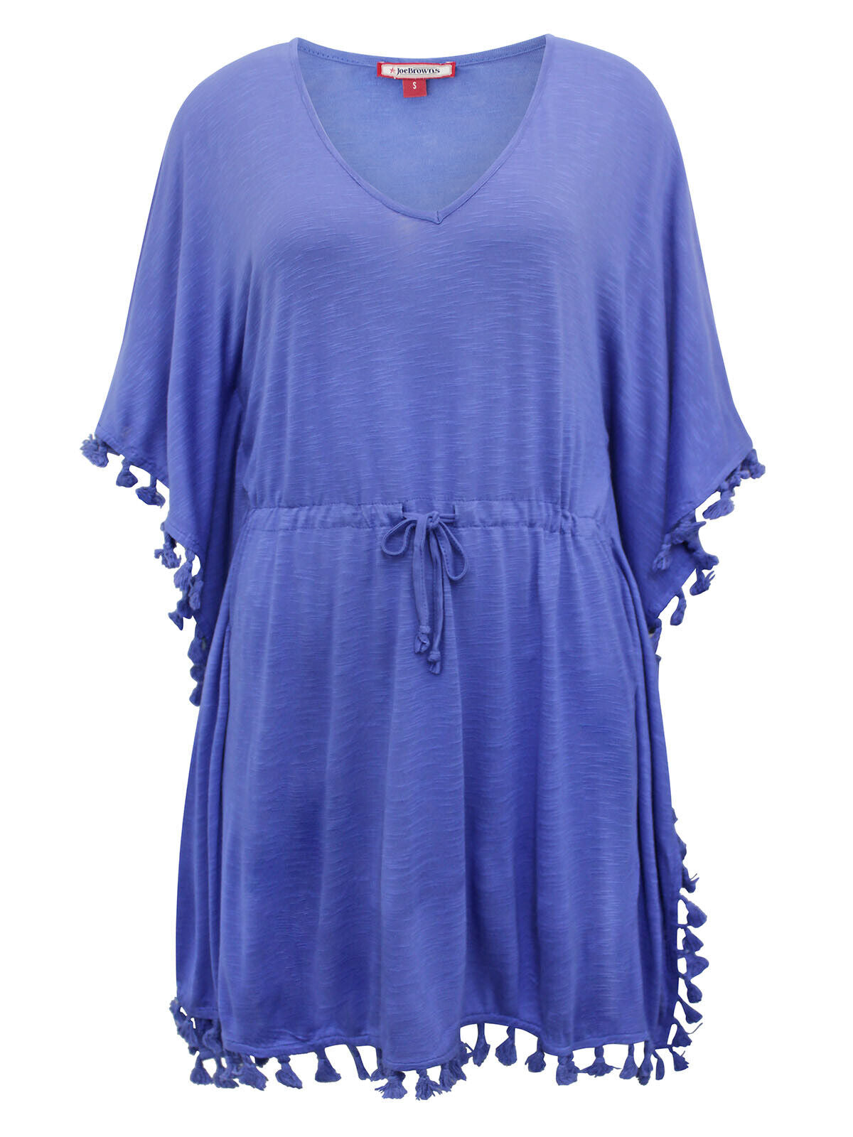 Joe Browns Blue Jersey Tassel Trim Boho Beach Cover Up Sizes 8-18 S, M, L RRP£33