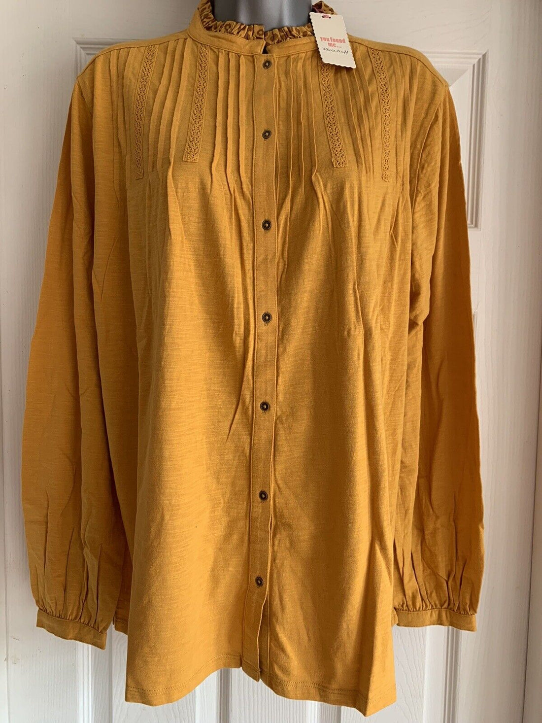 EX WHITE STUFF Dark Yellow Jossy Jersey Shirt Sizes 10, 12, 14, 16, 18 RRP £39