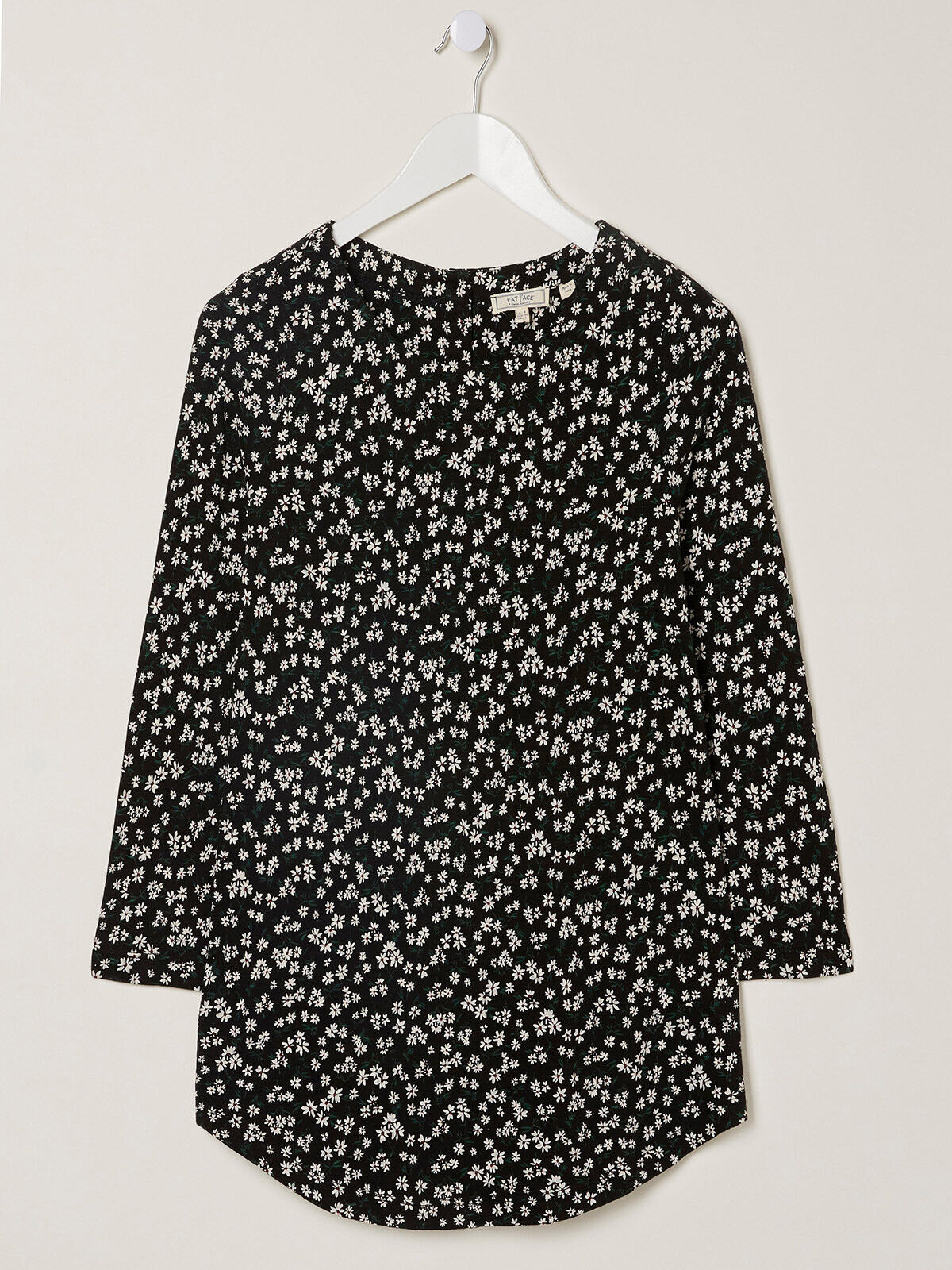 EX Fat Face Black Floral Modal Blend Button Back Breeze Top 8, 12, 18 RRP £29.50