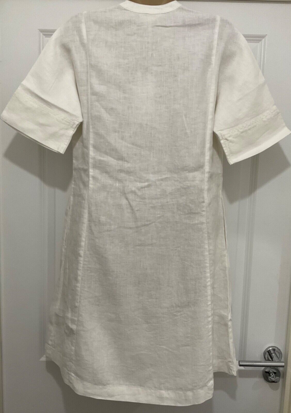 EX Seasalt White Chalk Draw Kiln Linen Dress 8 10 12 14 16 18 20 22 RRP £75.95