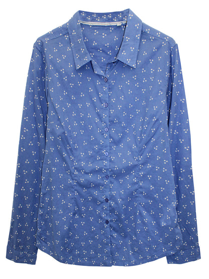 EX Seasalt  Sailor Dot Pier Blue Larissa Organic Cotton Shirt in Sizes 10-24
