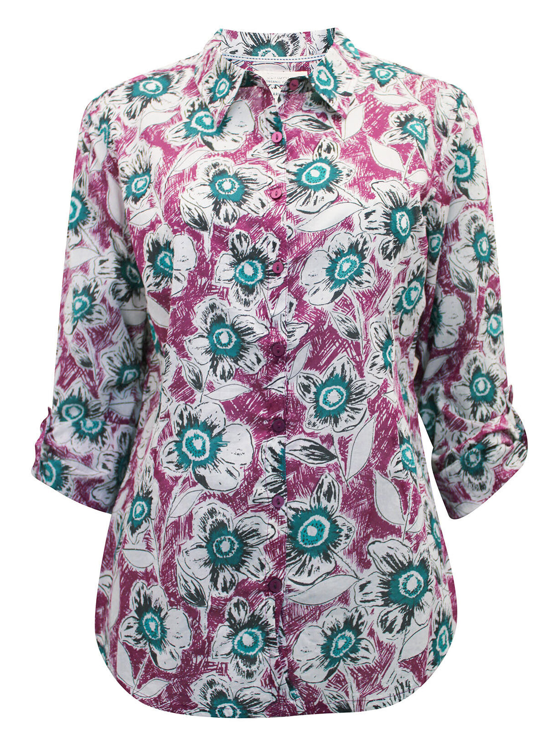 EX Seasalt Multi Floral Larissa Organic Cotton Shirt 10 12 14 16 22 24 RRP £45