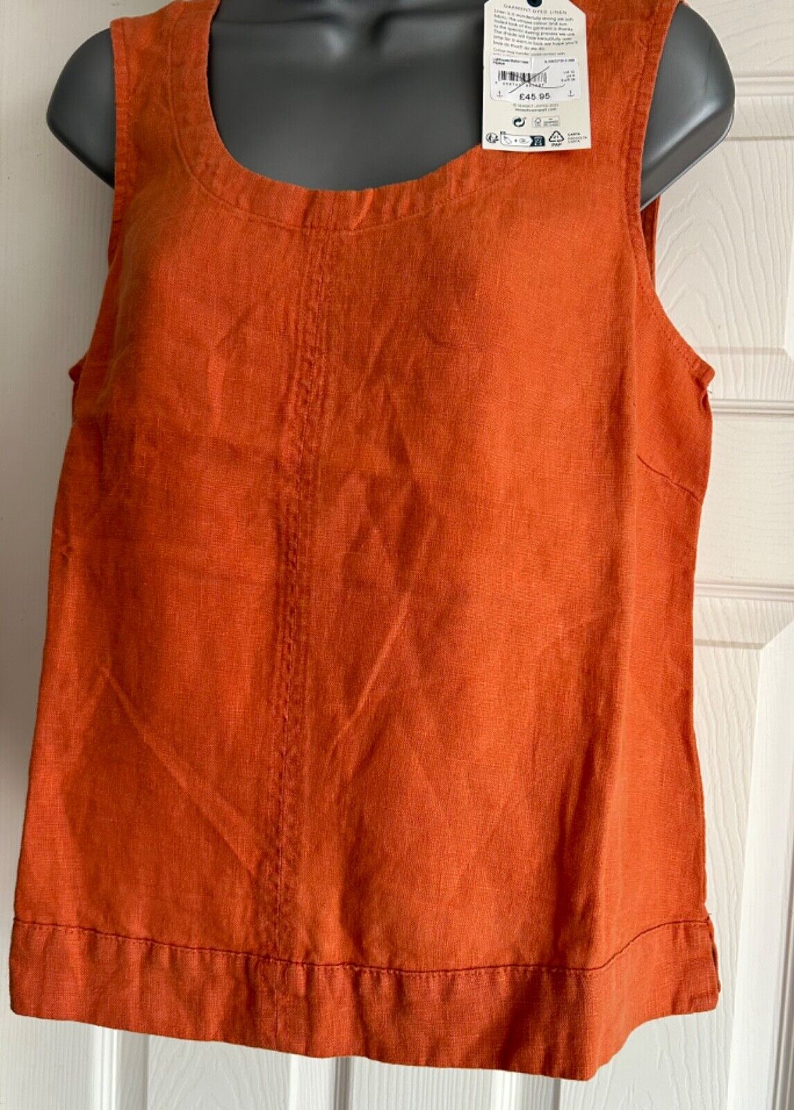 EX Seasalt Papaya Lighthouse Station Linen Vest Top Sizes 8-24 RRP £45.95