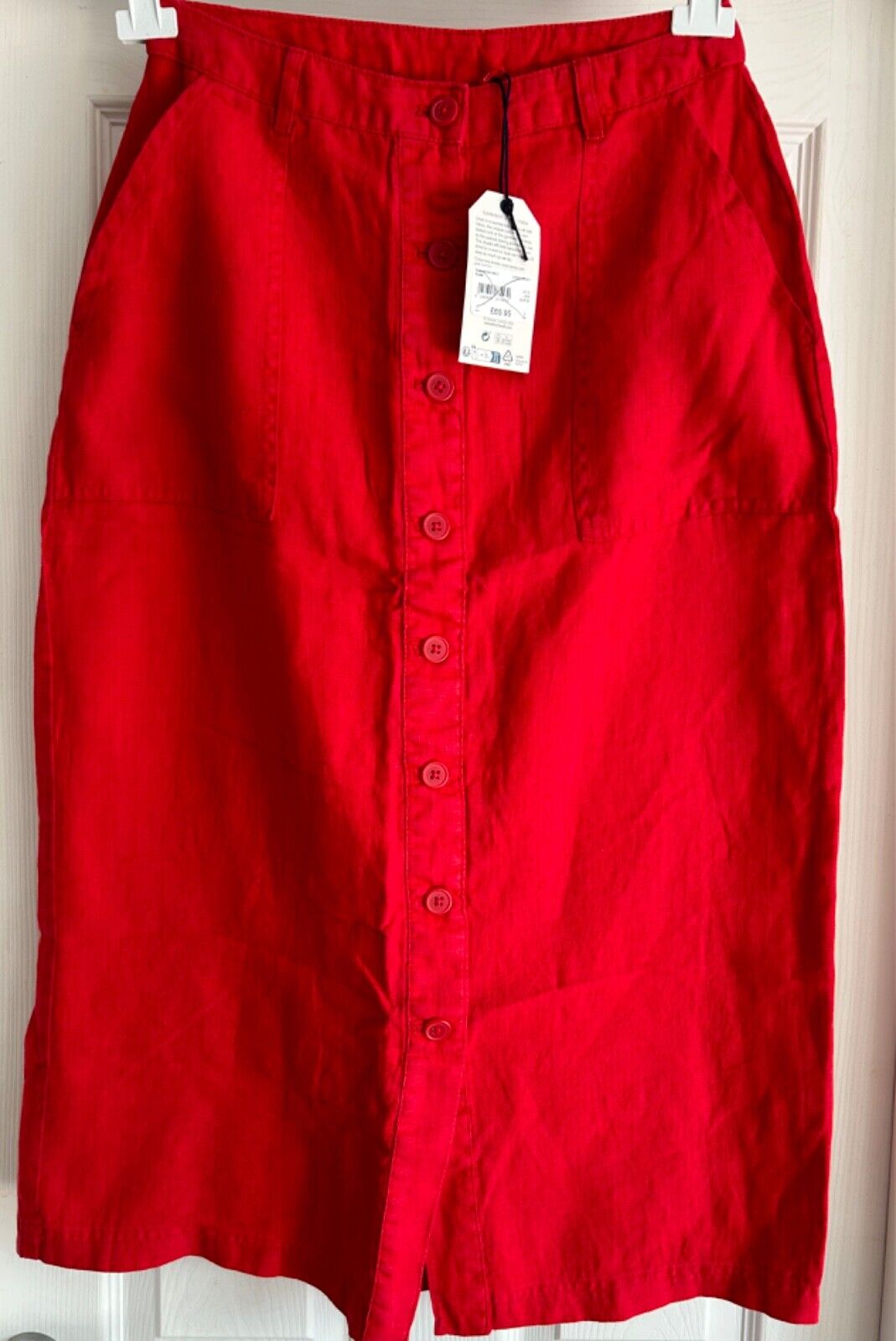 EX Seasalt Red Rudder Rosewell Farm Linen Midi Skirt Sizes 8-24 RRP £65