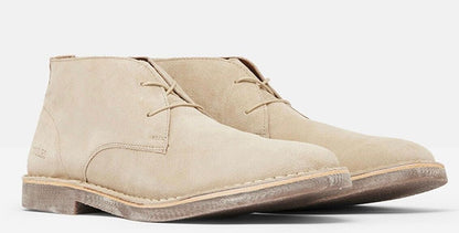 Joules Mens Suede Leather Desert Boots Stone Sizes 8, 9, 10, 11.5 RRP £79