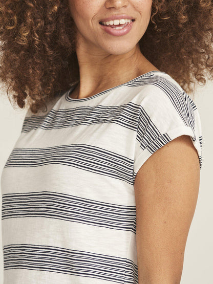 EX Fat Face Ivory Ivy Stripe T-Shirt in Sizes 12, 16, 22 RRP £22