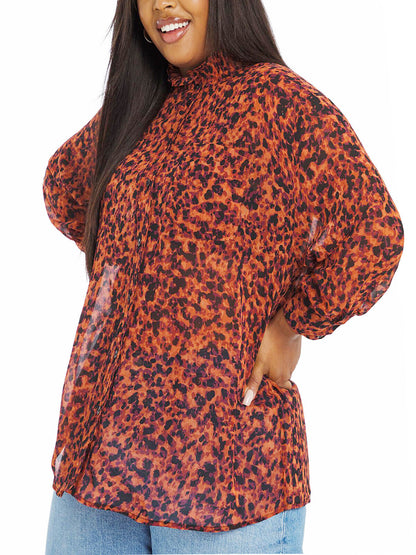 Capsule Tortoise-Shell Oversized Slouchy Shirt in Sizes 20 or 24 RRP £32