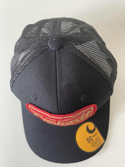 Carhartt Black/Red Canvas Mesh Back Outlast Patch Snapback Cap1
