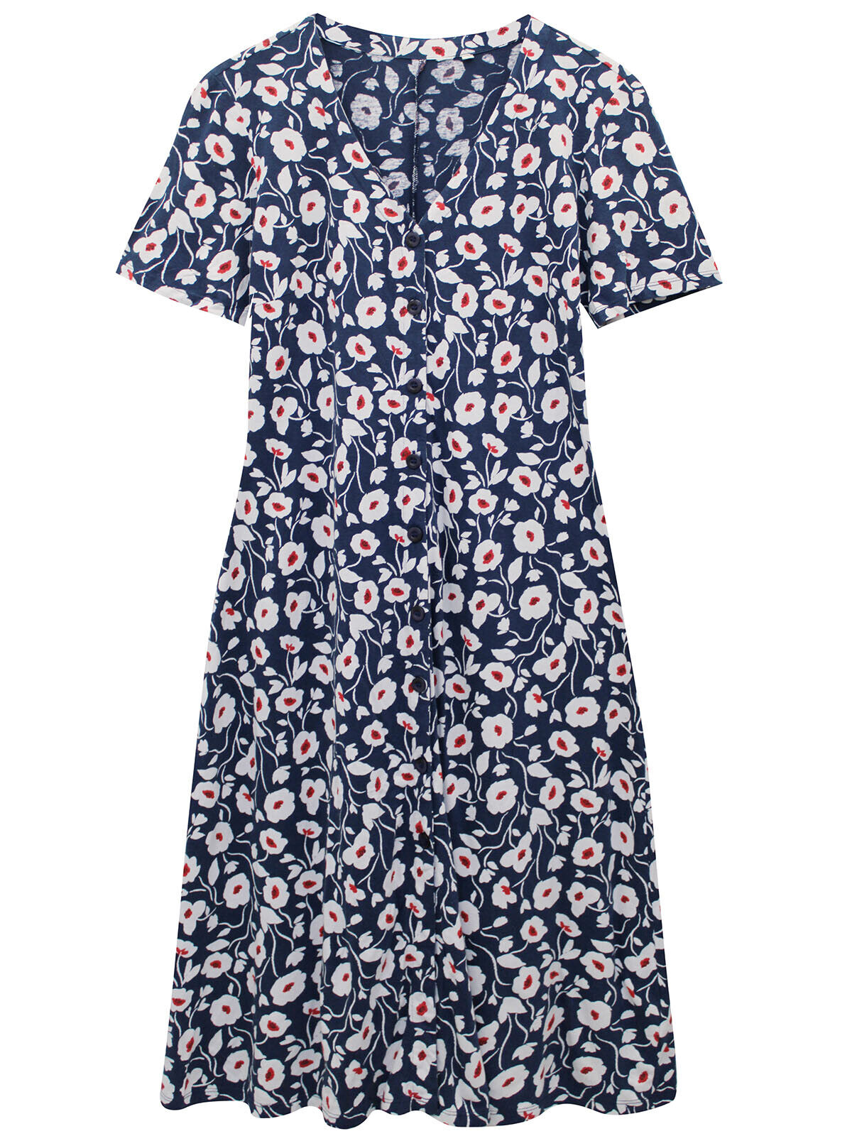EX Seasalt Blue Paper Bloom Squall Lilian Tea Dress Sizes 12, 14, 16, 18 RRP £60