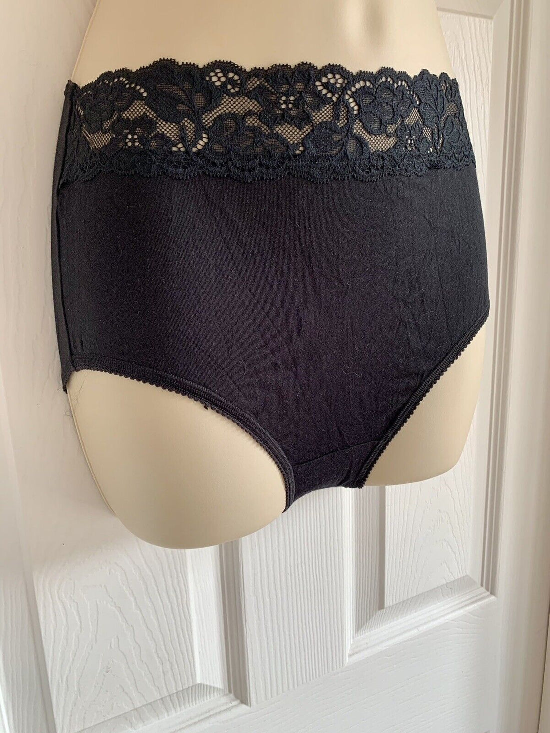 New Ex M&S Wild Bloom Lace High Rise Full Briefs Pink Almond Black White  Blue