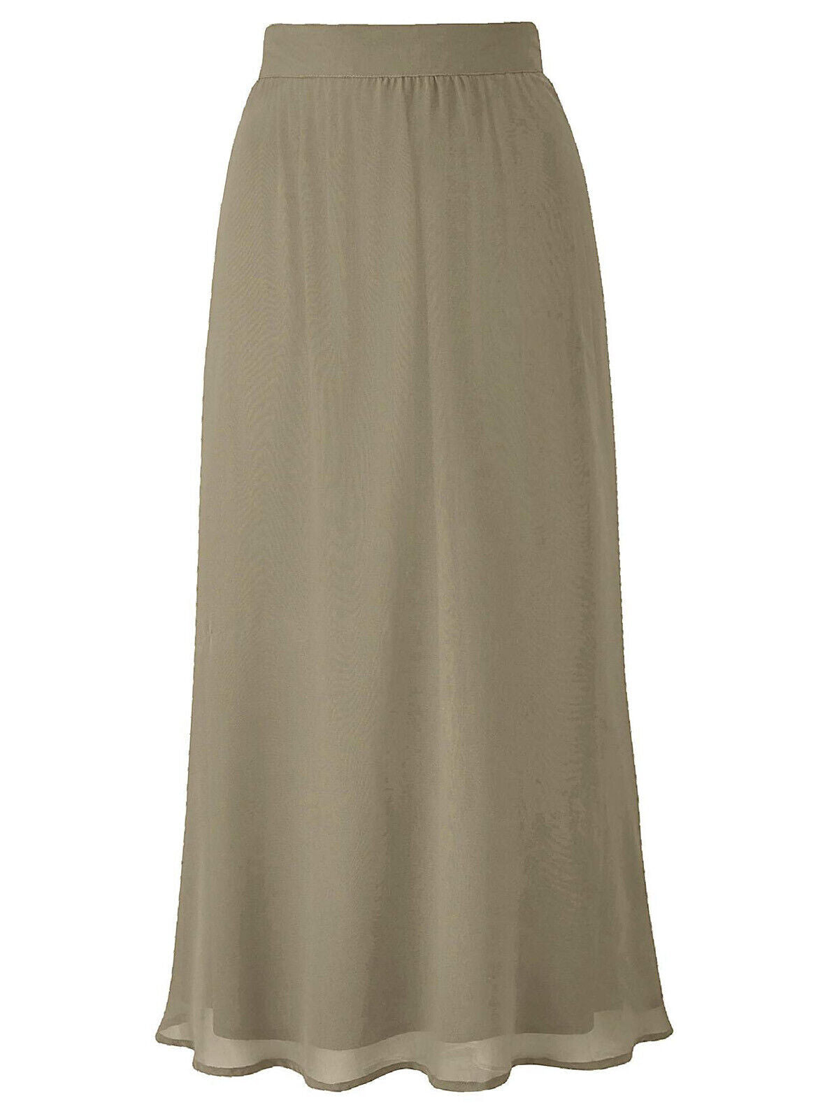 Capsule Sage Floaty Georgette Maxi Skirt in Sizes 14, 18, 20, 28