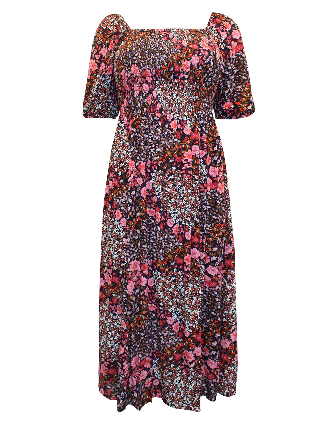 Joe Browns Shirred Floral &amp; Paisley Midi Dress in Sizes 16 or 18 RRP £55