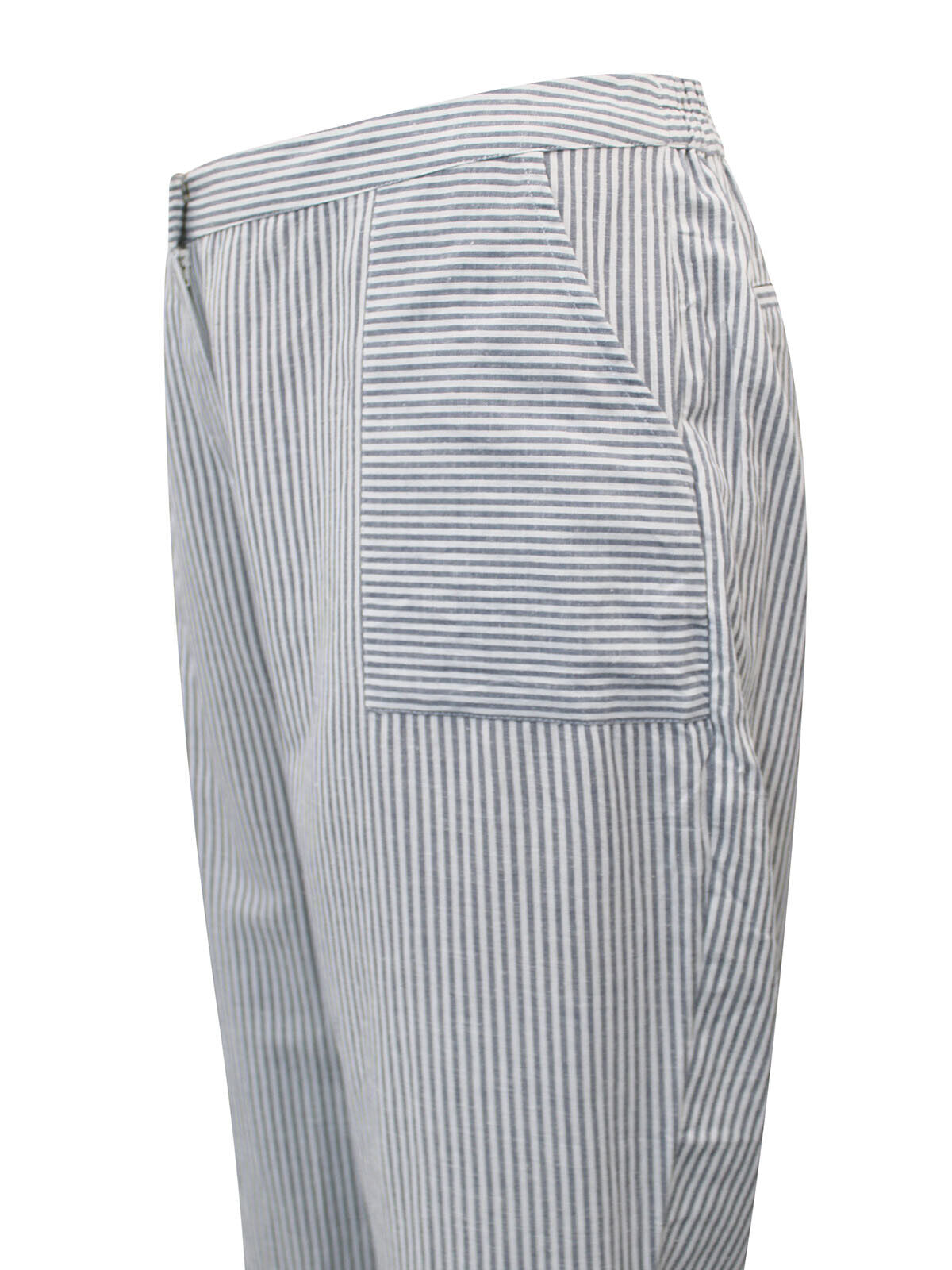 JD Williams Blue Striped Linen Wide Leg Trousers Sizes 18, 10, 22, 24, 28