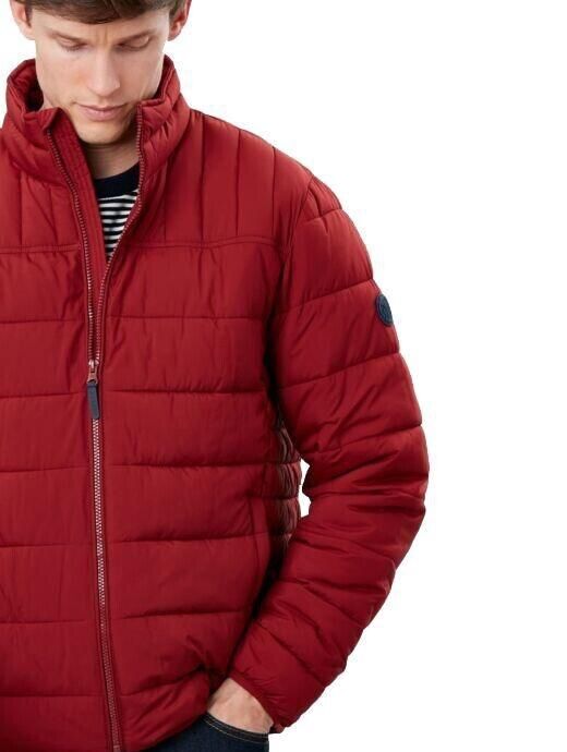 EX Joules Mens Go To Water Resistant Padded Jacket Dark Red S-XL RRP £100