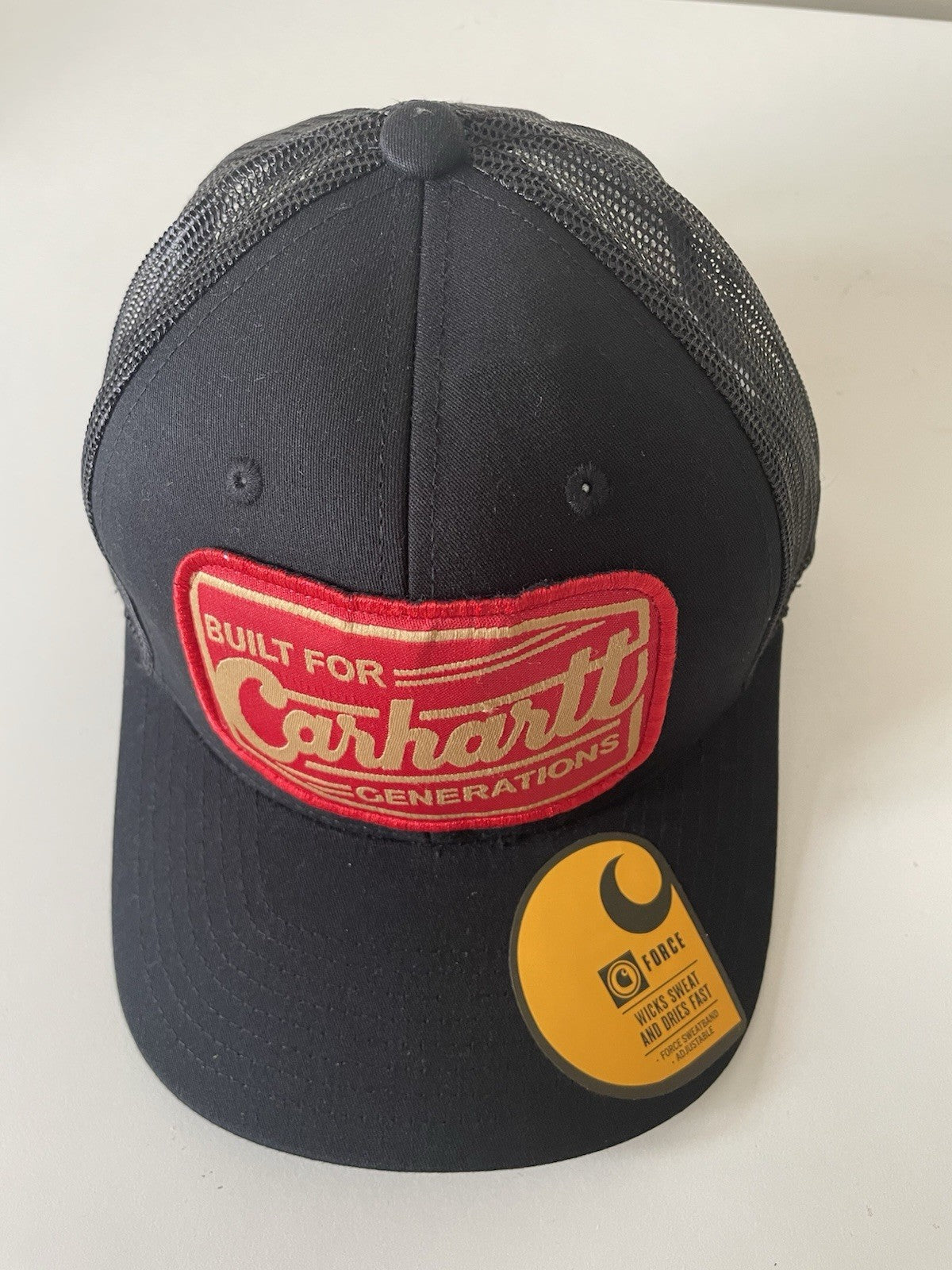 Carhartt Black/Red Canvas Mesh Back Outlast Patch Snapback Cap0