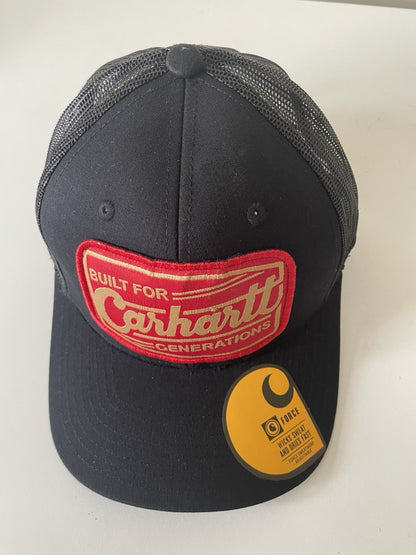 Carhartt Black/Red Canvas Mesh Back Outlast Patch Snapback Cap0