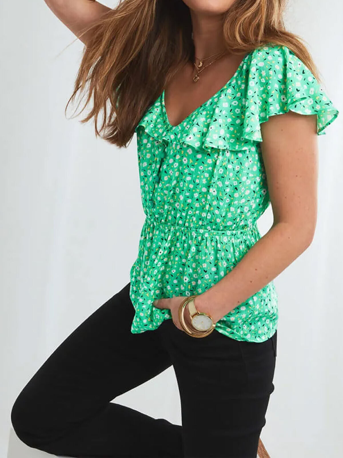 Joe Browns Green Fun And Flirty Top in Sizes 12, 14, 16, 18 RRP £40