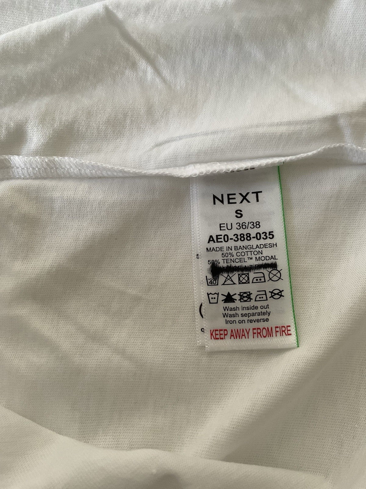 White Cotton Modal Slouch V-Neck T-Shirt Size Small3