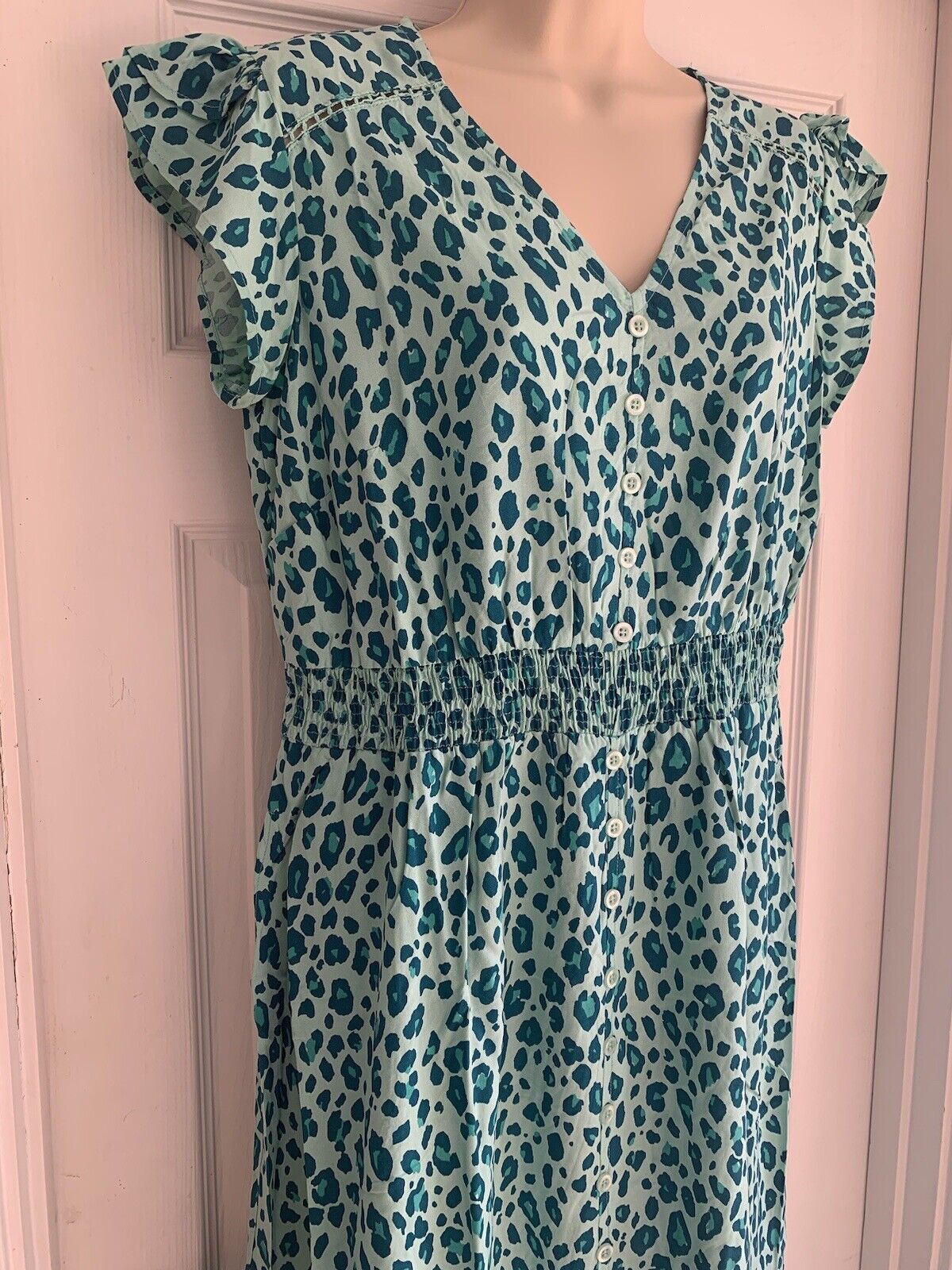 EX Joe Brown Green Leopard Print Lace Maxi Dress 14 16 18 20 22 24 26 28 30 32