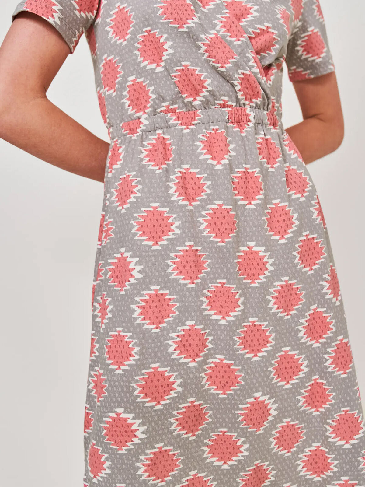 EX WHITE STUFF Grey Anywhere Fairtrade Dress in Sizes 10 or 12 RRP £40