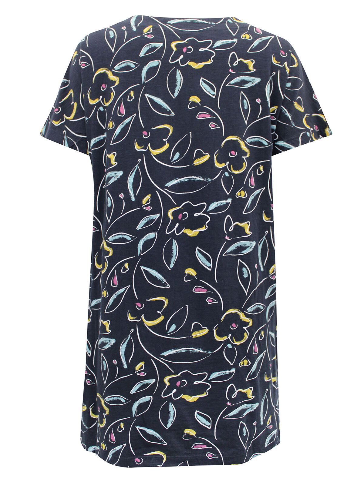 EX Seasalt Navy Trailing Flower Ocean Gaze Jersey Tunic in Sizes 10-28 RRP £45