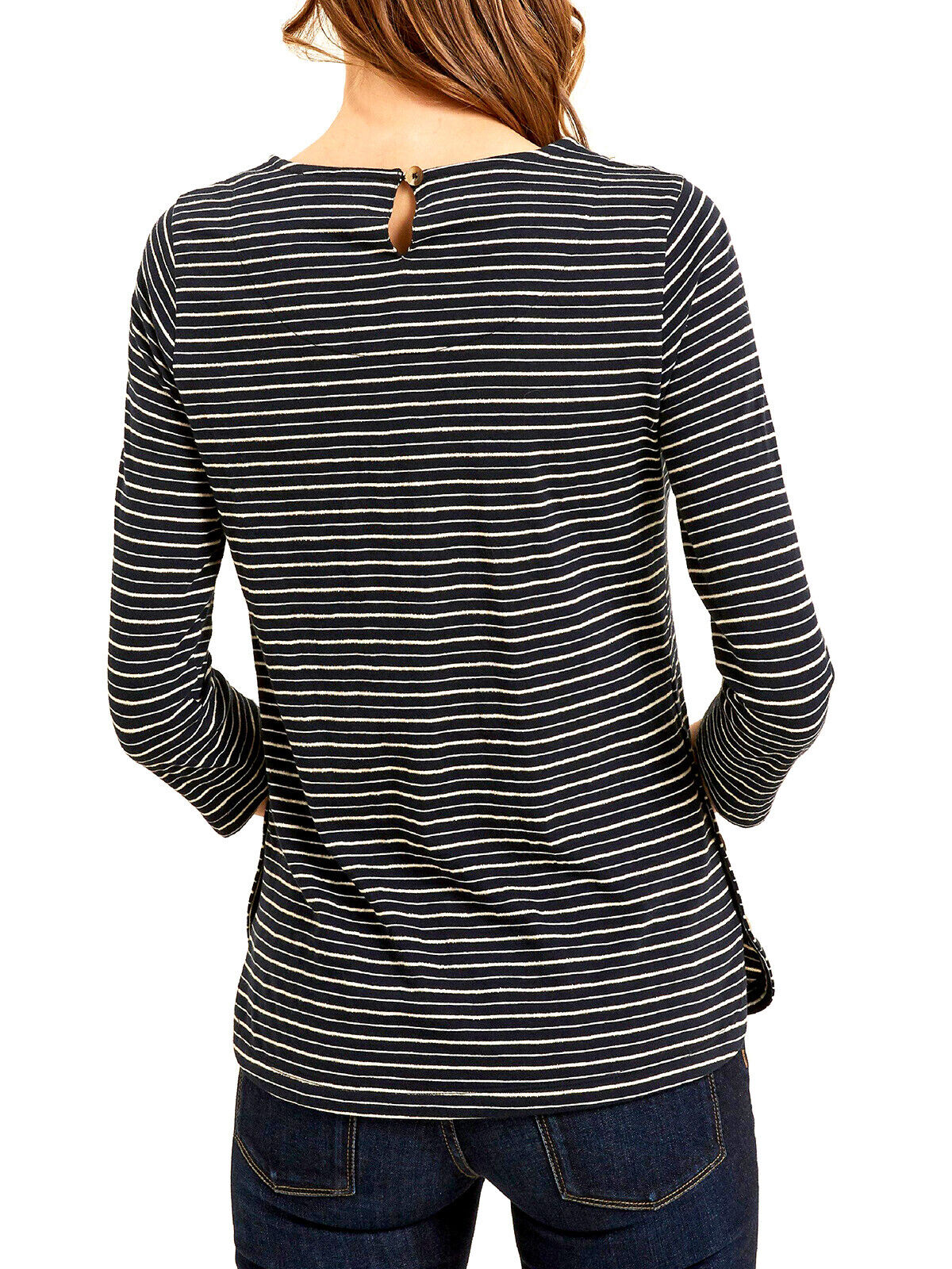 EX Fat Face Navy Tulip Sparkle Stripe Top in Sizes 10 or 12 RRP £36