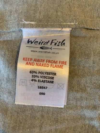 Weird Fish Belted Dressing Gown Pearl Grey Pockets Size Medium3