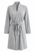 Weird Fish Belted Dressing Gown Pearl Grey Pockets Size Medium0