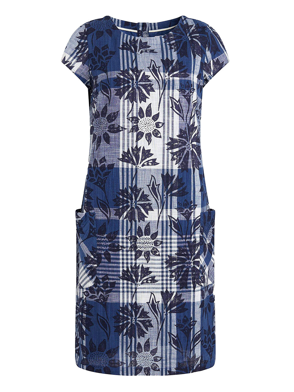 SEASALT Blue Sketched Motifs Marine South Downs Way Dress Sizes 8-12 RRP £74.95