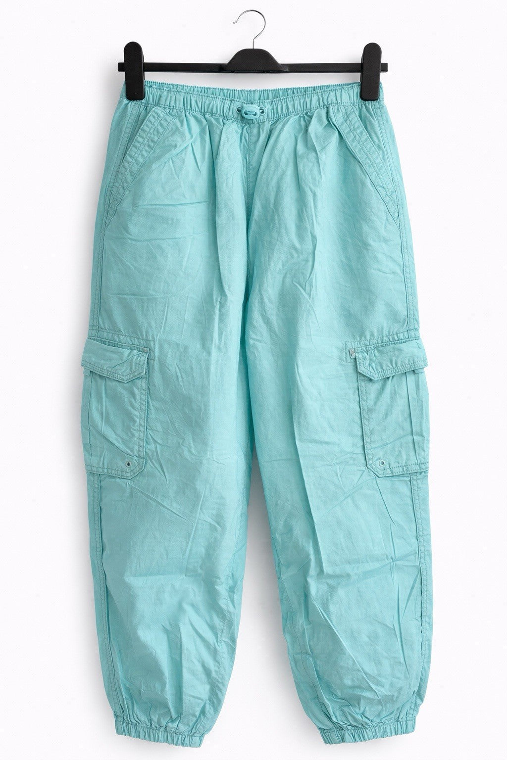 Girls Aqua Blue Cargo Parachute Cotton Trousers 12 Years SECONDS0