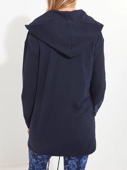 Joe Browns Navy Cosy Longline Hoodie in Sizes 8, 10, 12, 14, 16, 18 RRP £48