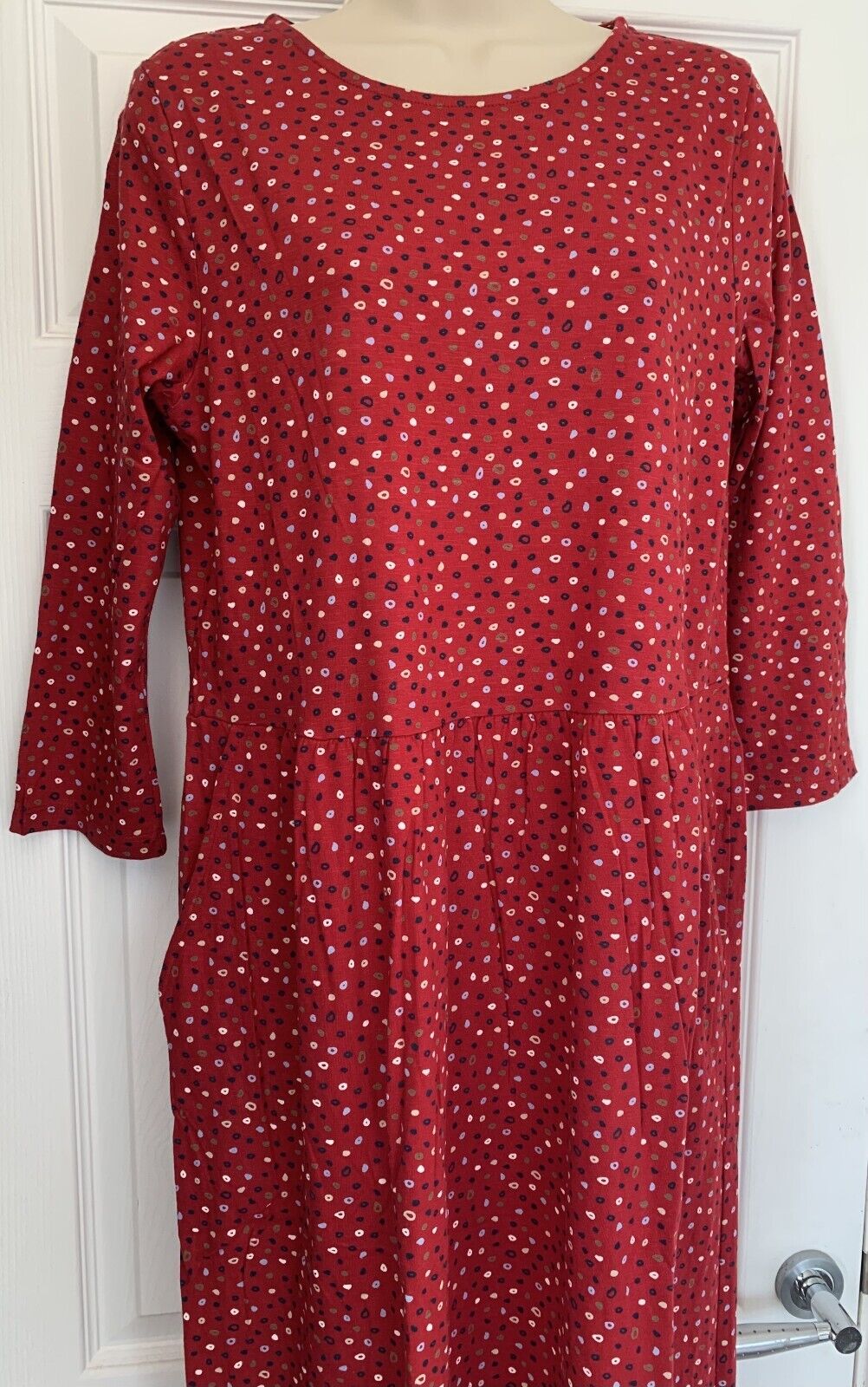 EX Seasalt Red Dotty Guelder Rose Dress Sizes 8 10 12 14 16 18 22 26/28 RRP £70
