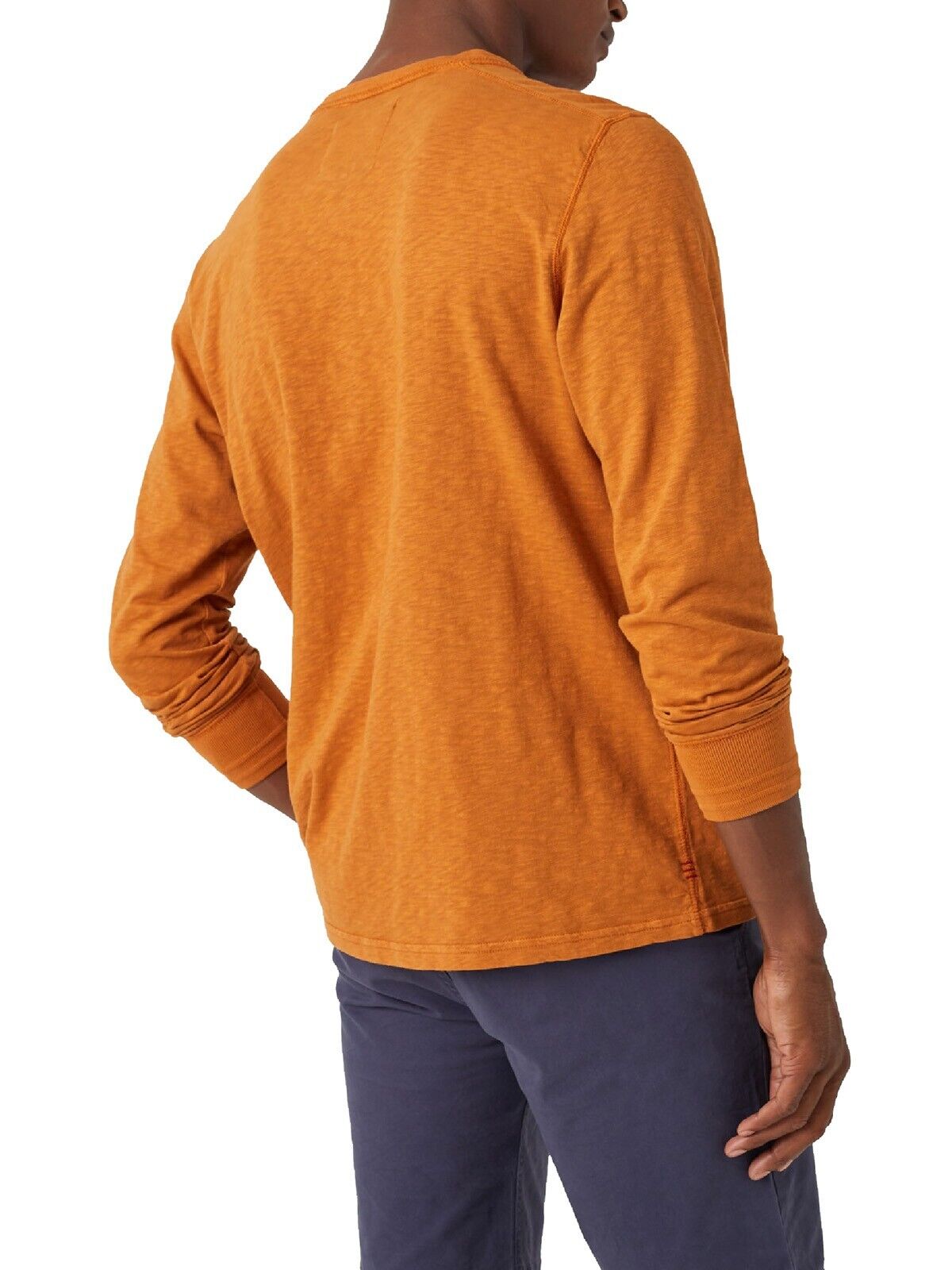 WHITE STUFF Mens Burnt Orange Pure Cotton Penland Henley Top Size Small RRP £35