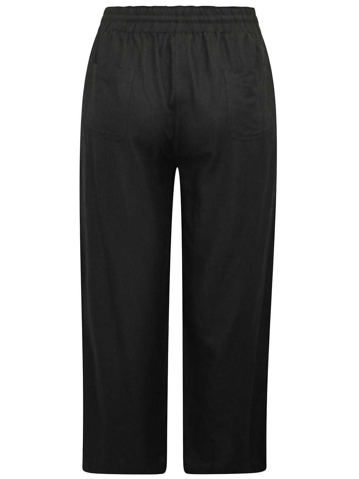 JD Williams Black Linen Blend Wide Leg Trousers Sizes 18 20 22 24 26 28 30 32